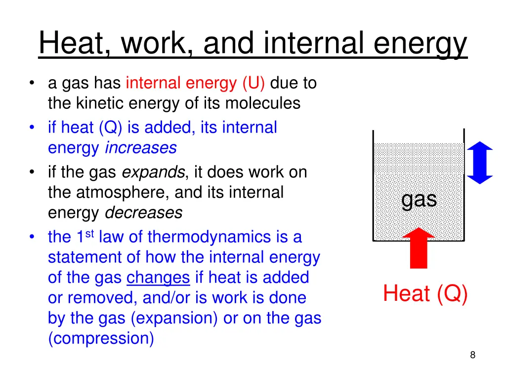 heat work and internal energy