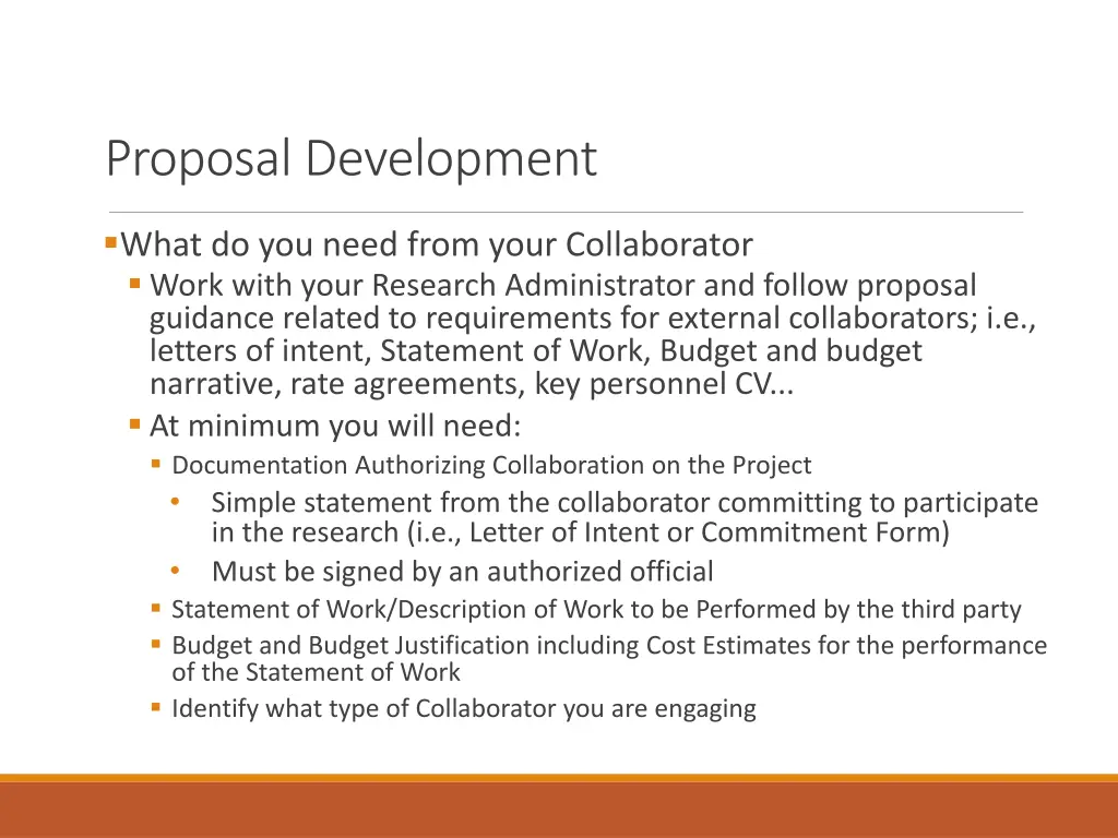 proposal development