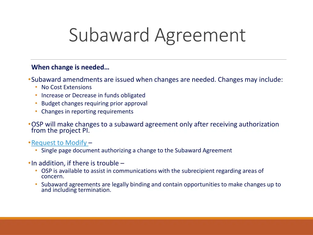 subaward agreement