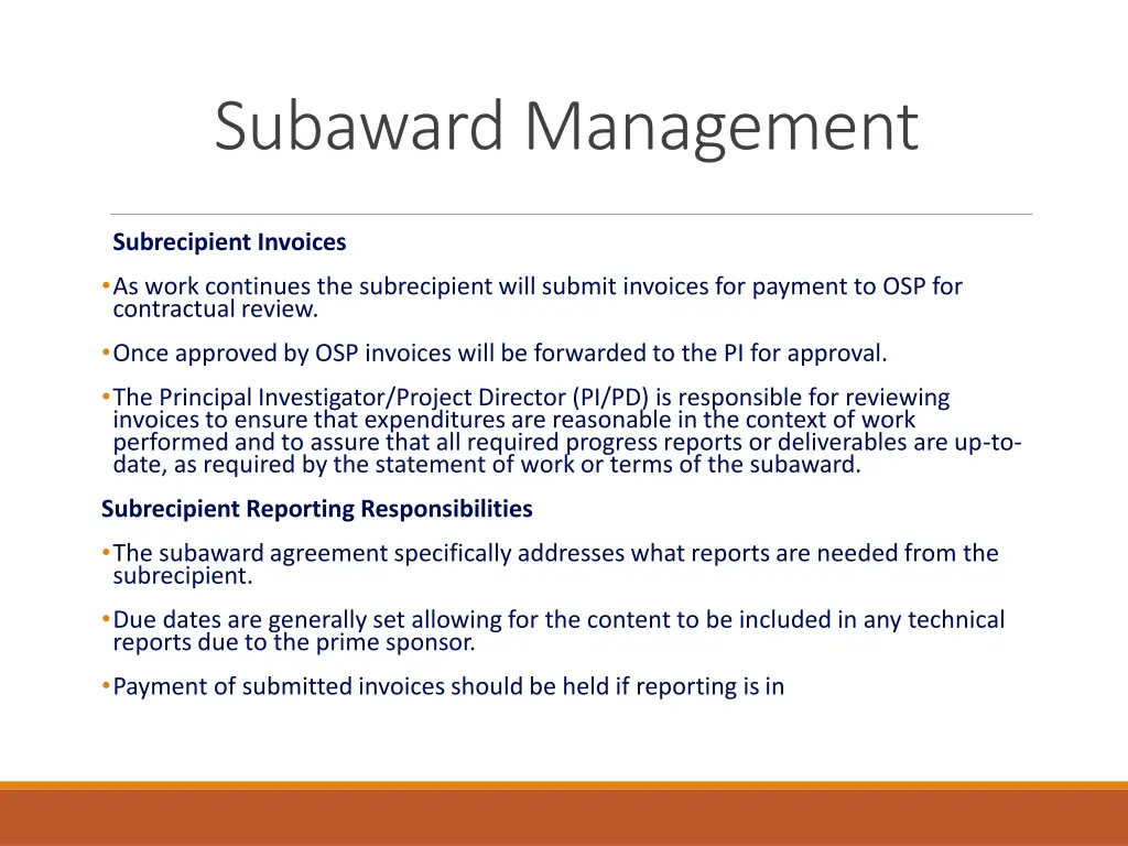 subaward management 1