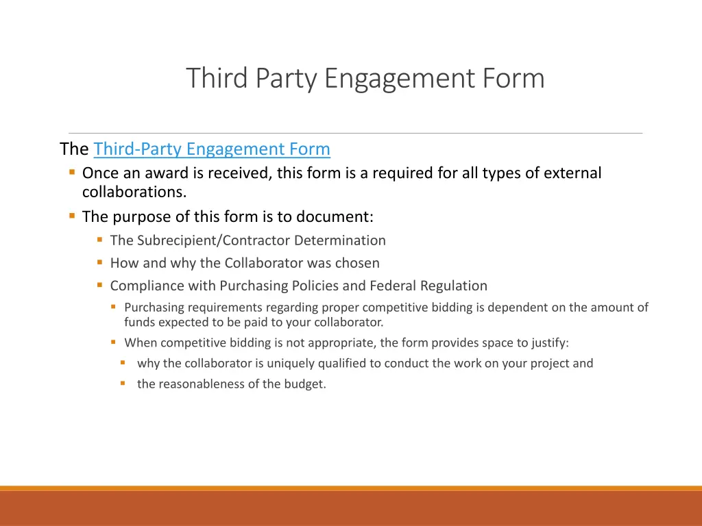 third party engagement form
