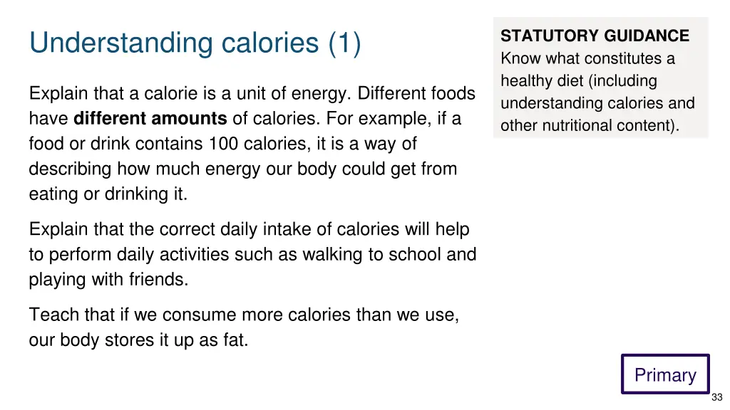 understanding calories 1