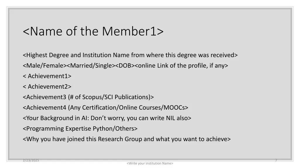 name of the member1