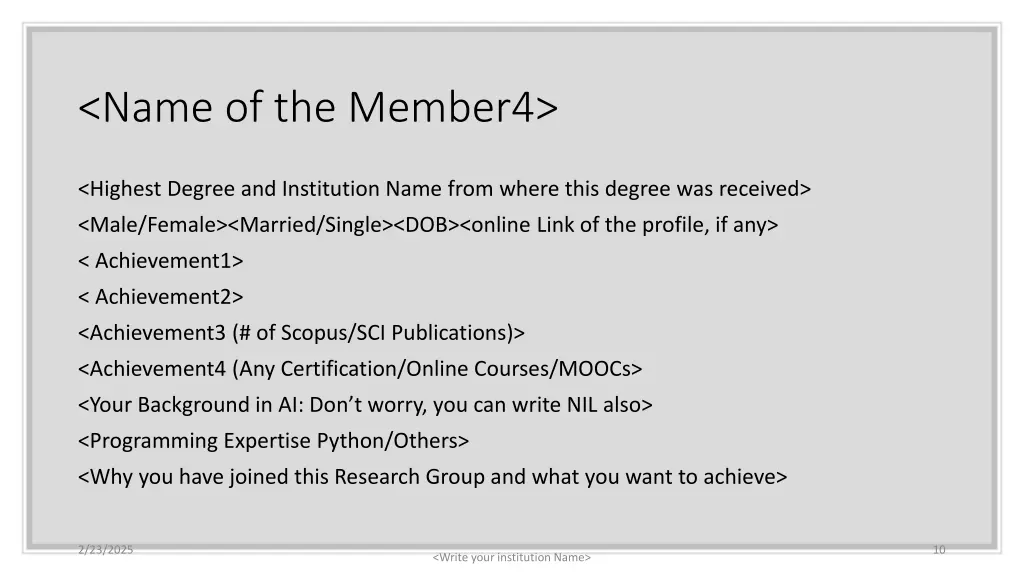 name of the member4