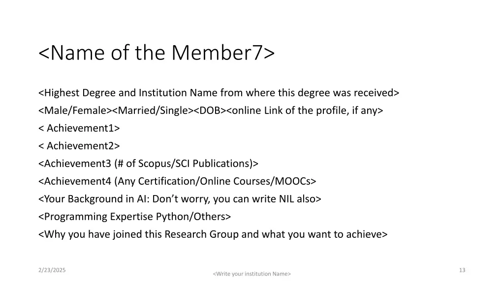 name of the member7