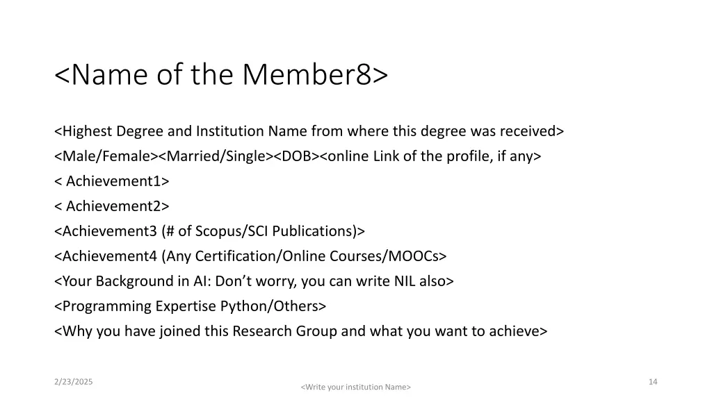 name of the member8