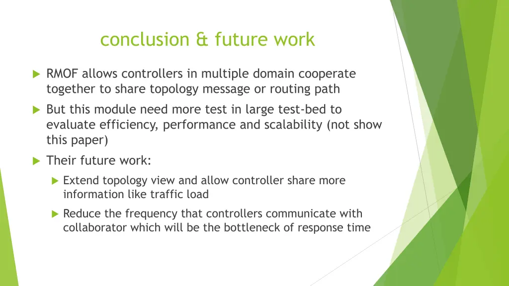 conclusion future work