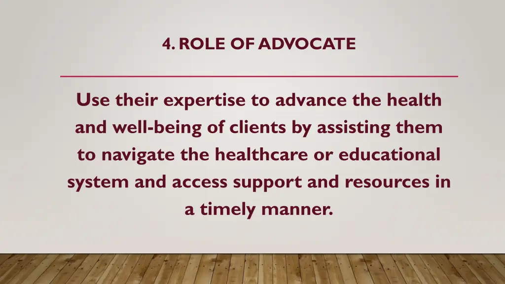 4 role of advocate