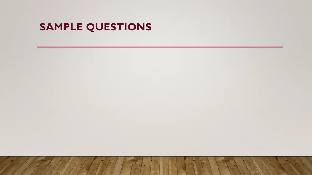 sample questions