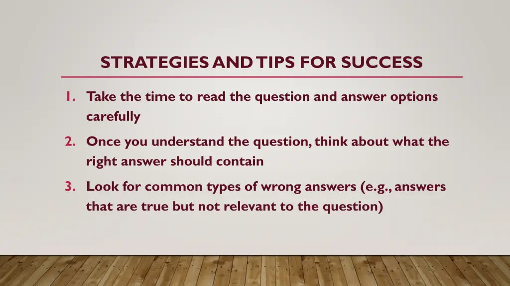 strategiesand tips for success