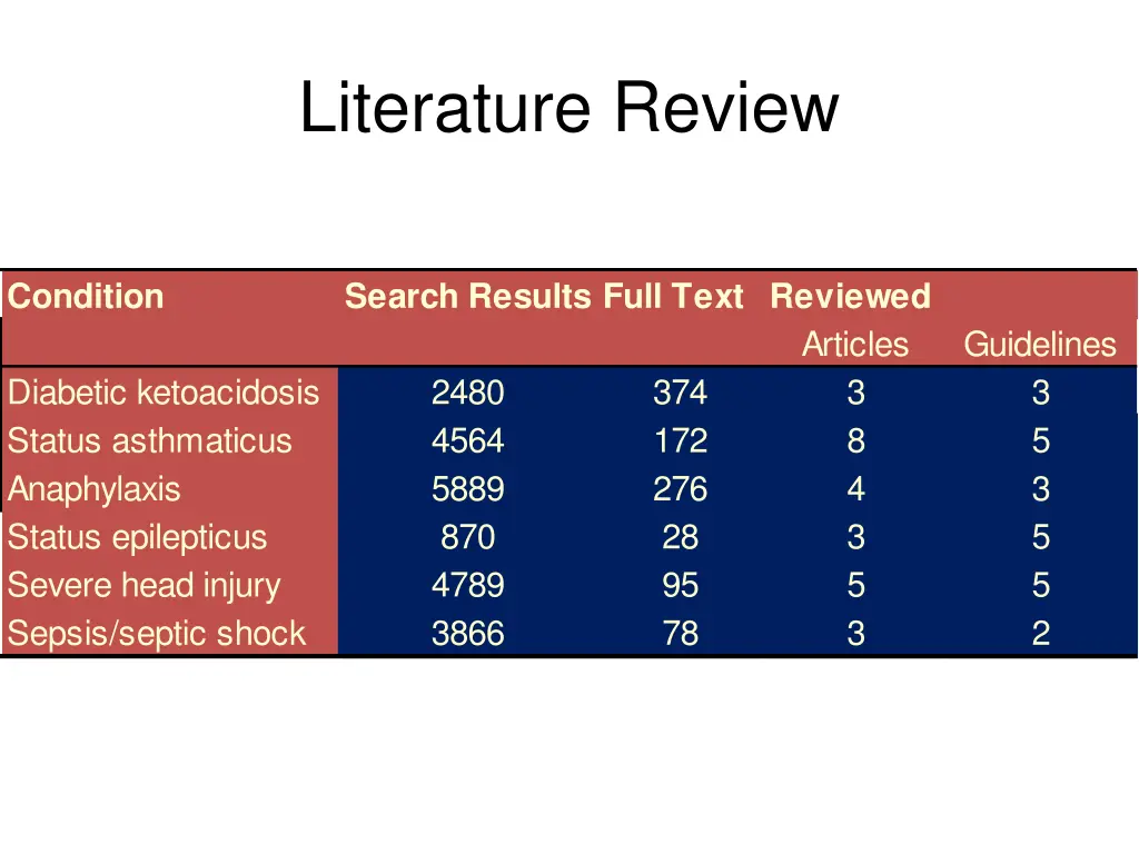 literature review