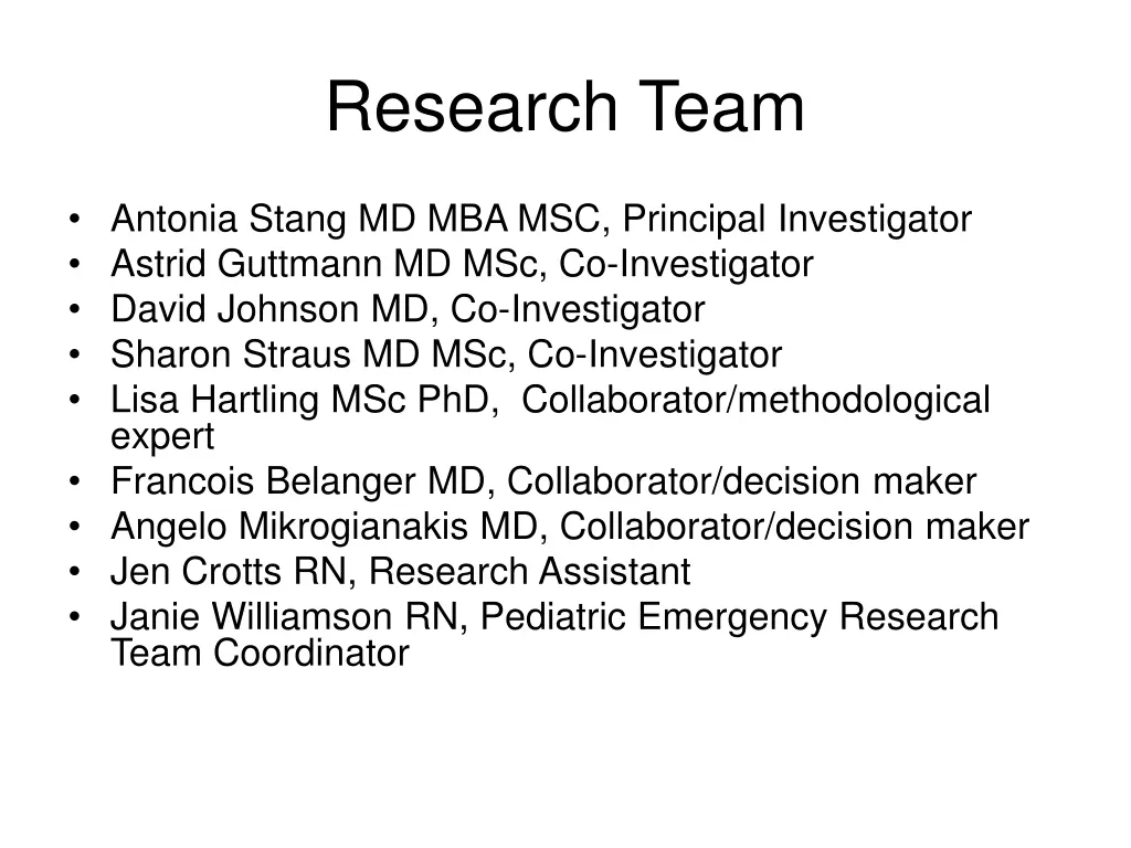 research team