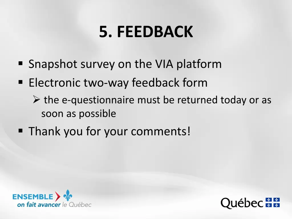 5 feedback