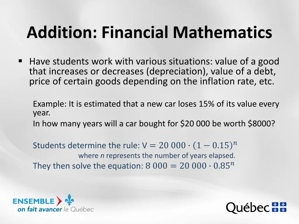 addition financial mathematics 3