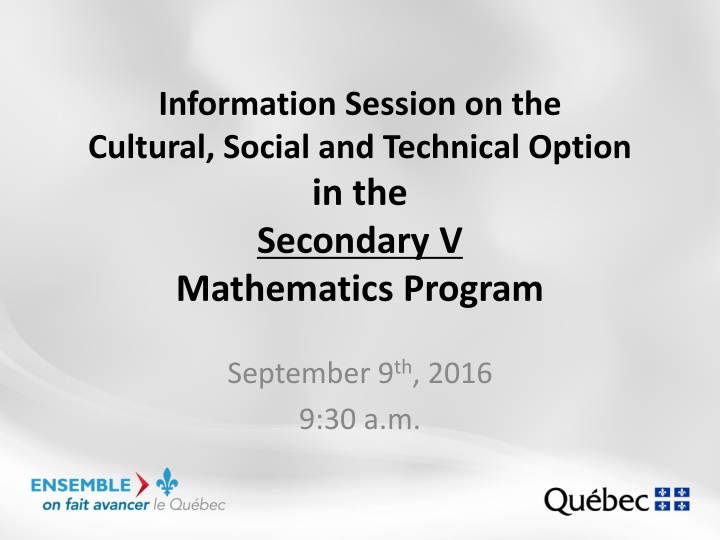 information session on the cultural social