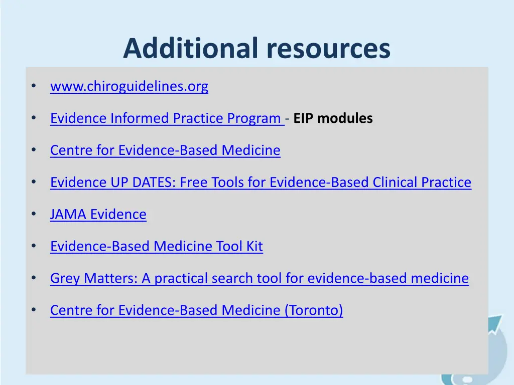 additional resources