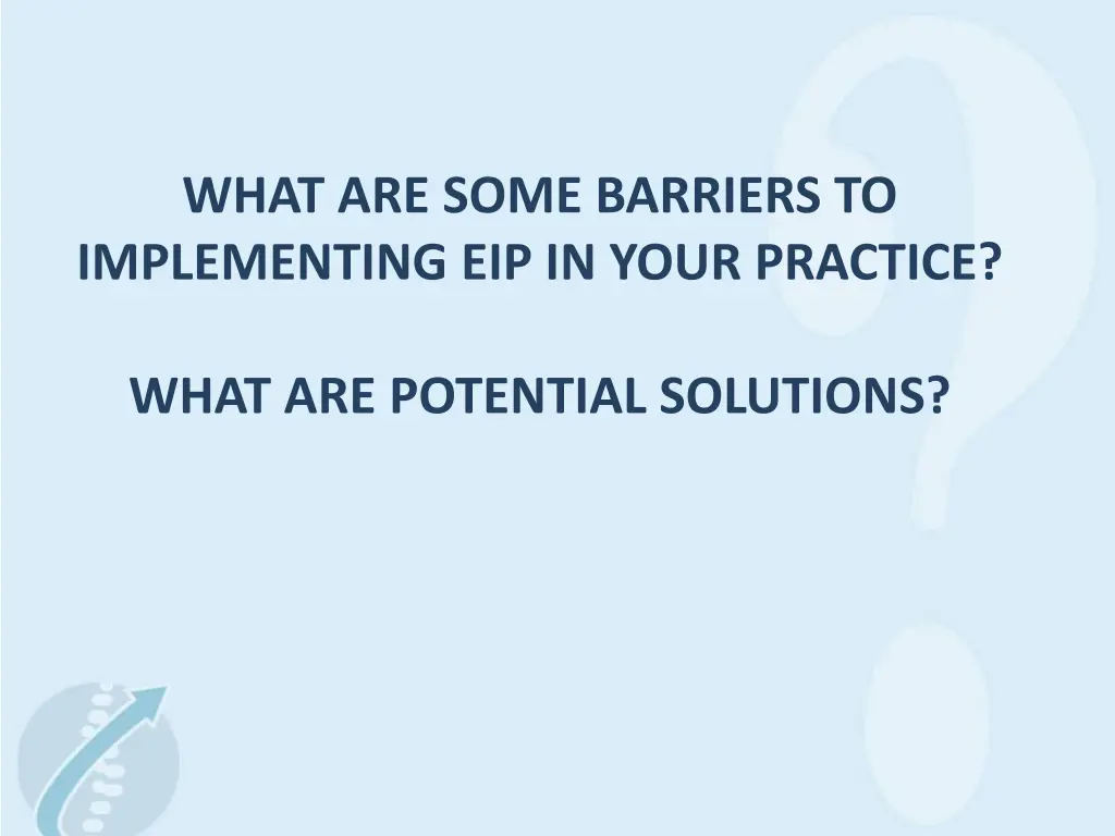 what are some barriers to implementing