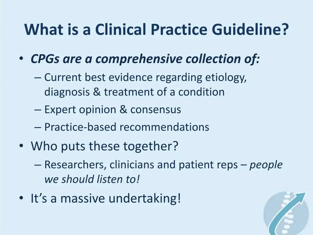 what is a clinical practice guideline