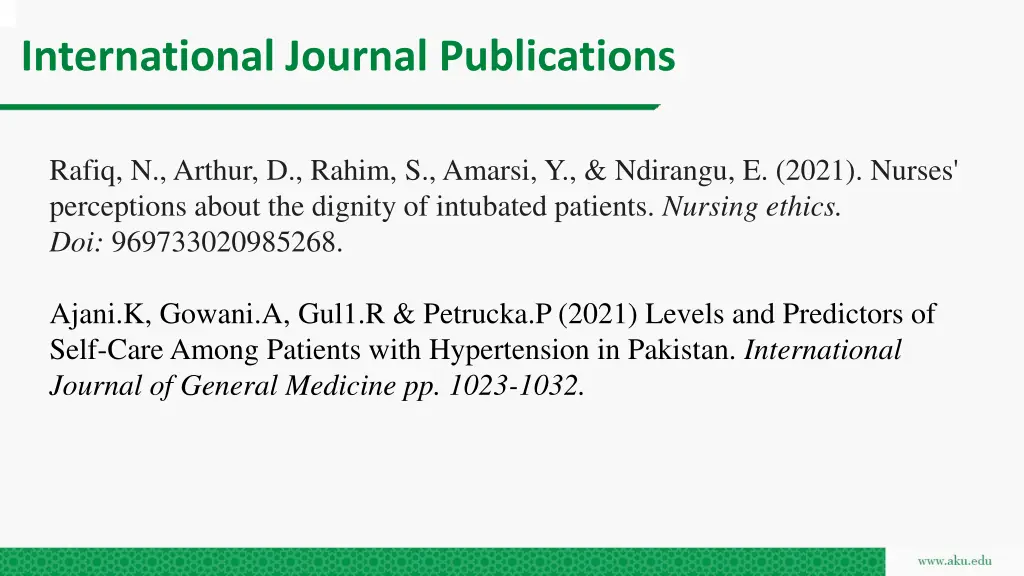 international journal publications
