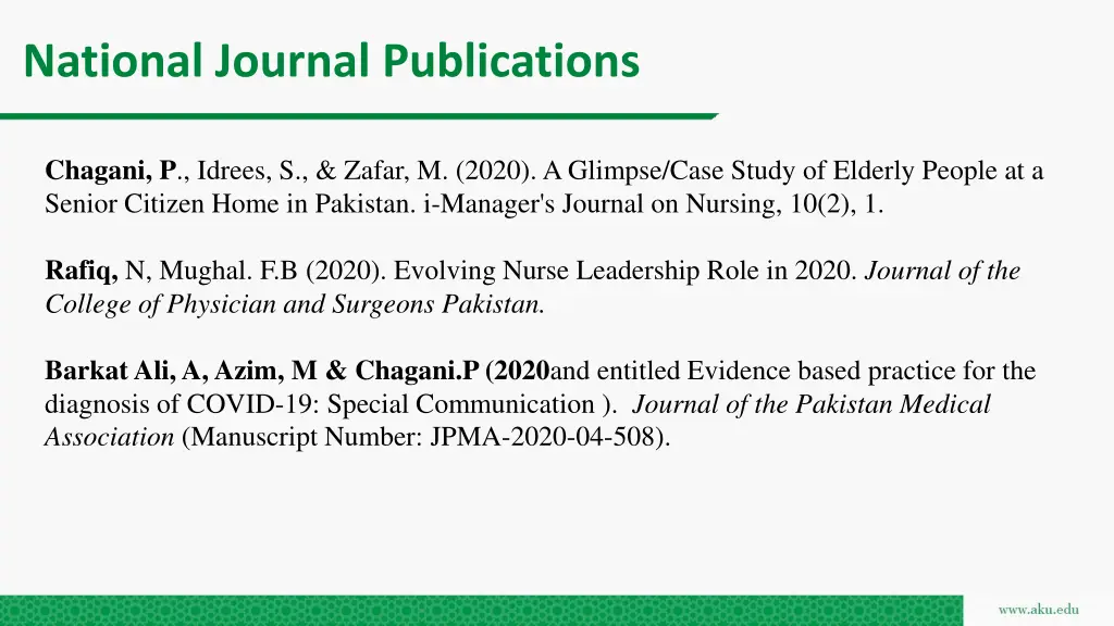 national journal publications