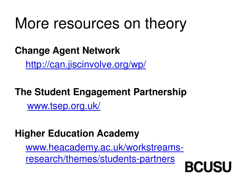 more resources on theory