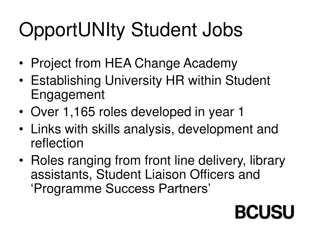 opportunity student jobs