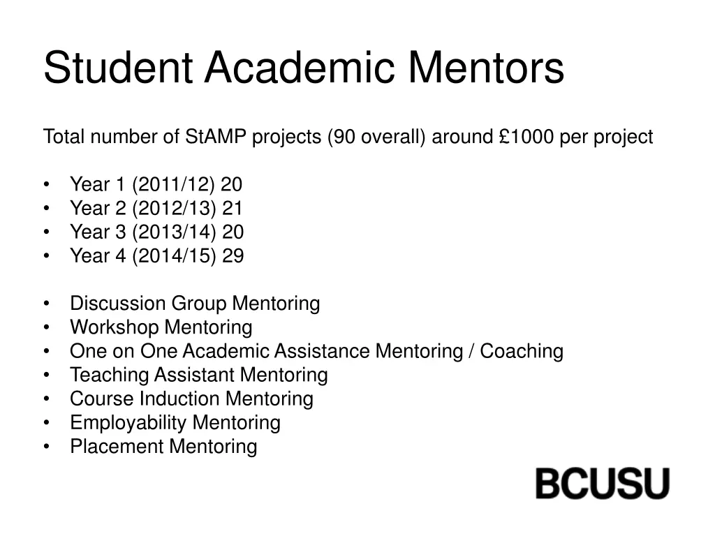 student academic mentors