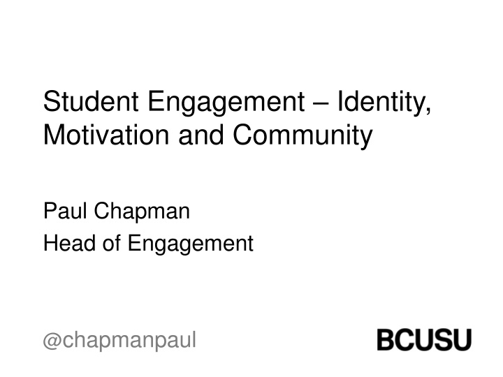 student engagement identity motivation