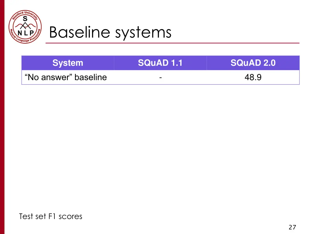 baseline systems 1