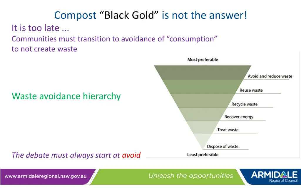 compost black gold is not the answer