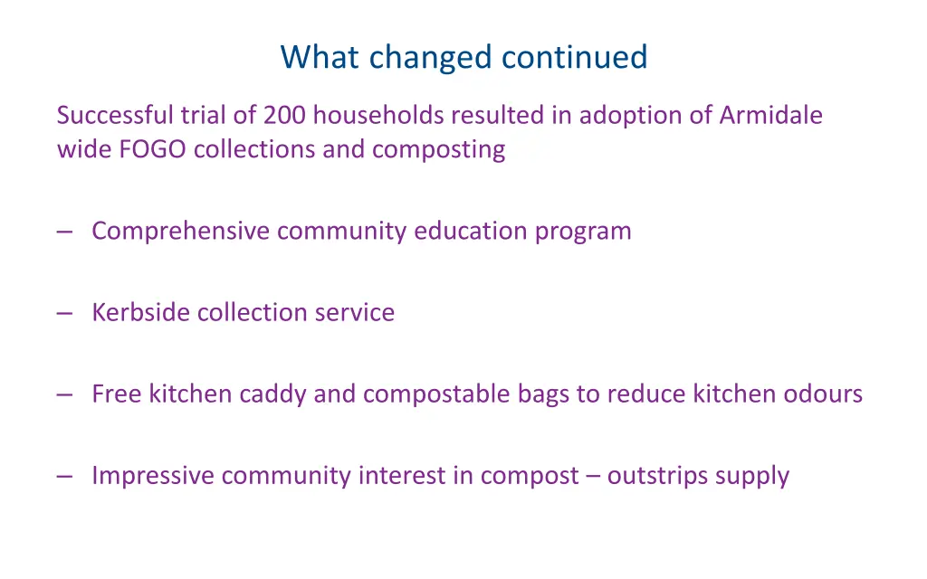 what changed continued