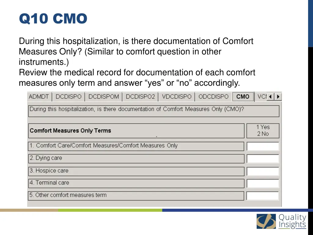 q10 cmo