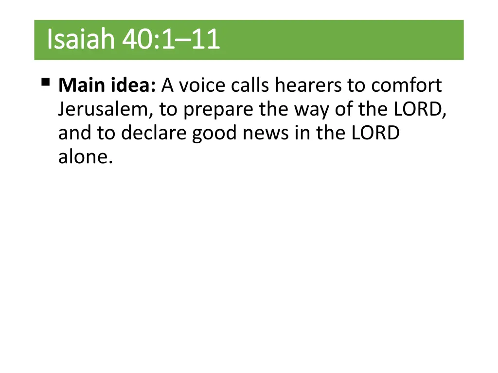 isaiah 40 1 isaiah 40 1 11