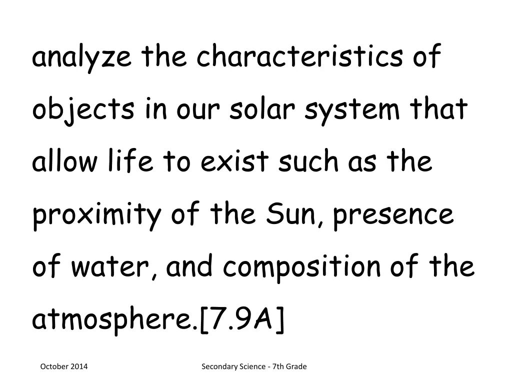 analyze the characteristics of objects