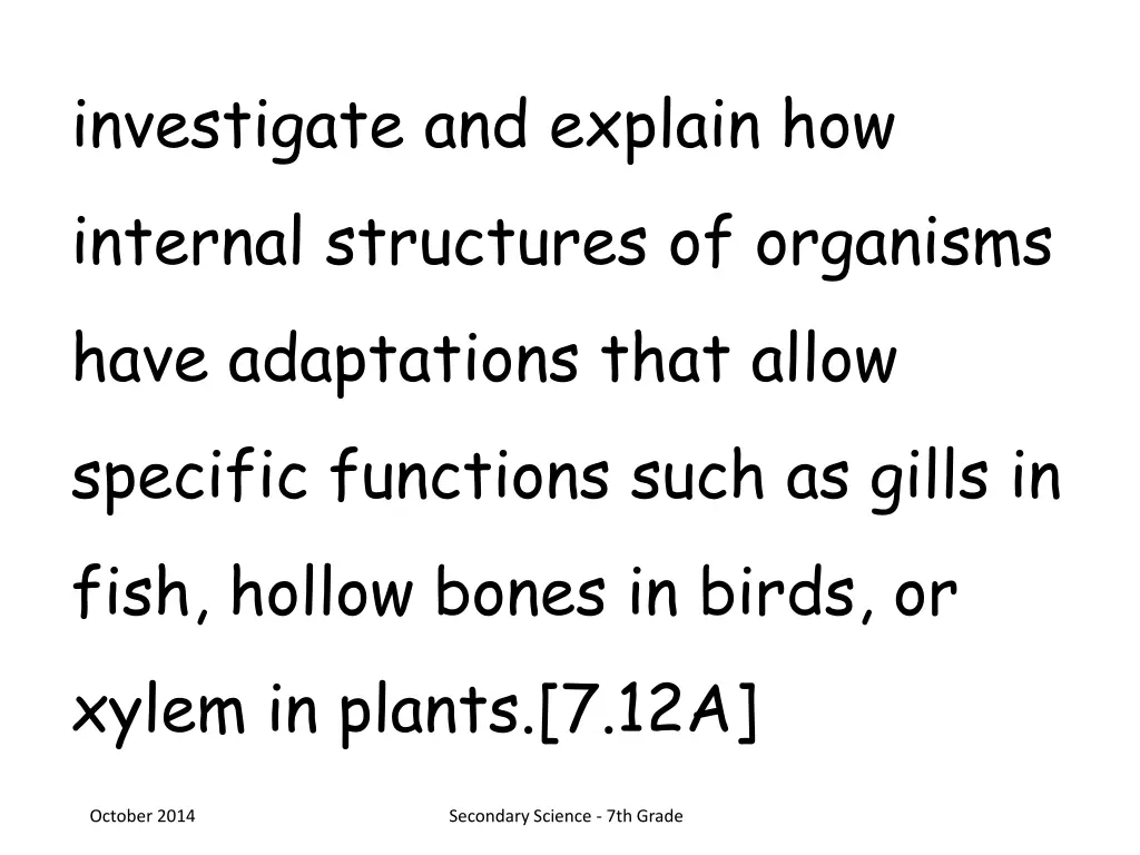 investigate and explain how internal structures