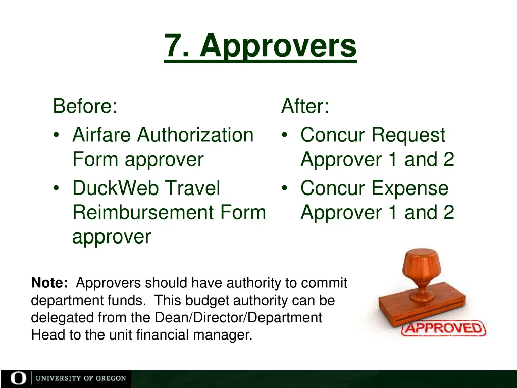 7 approvers