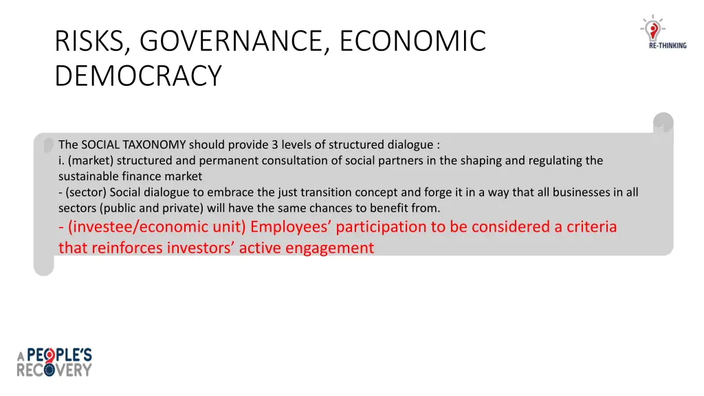 risks governance economic democracy