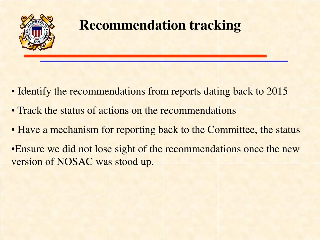 recommendation tracking