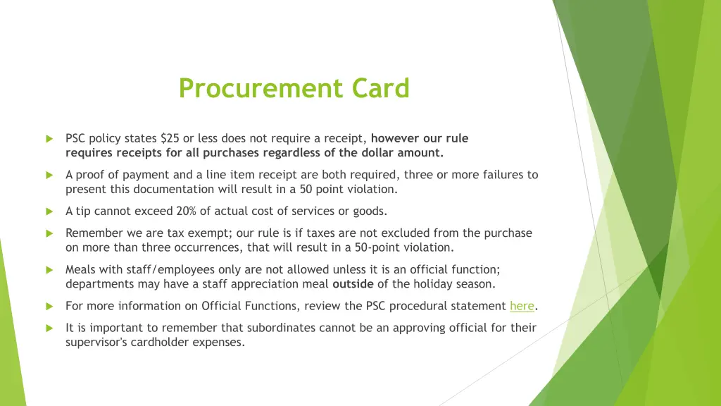 procurement card