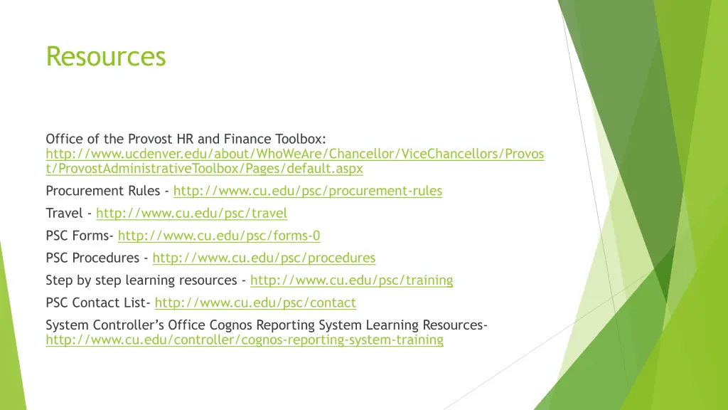resources