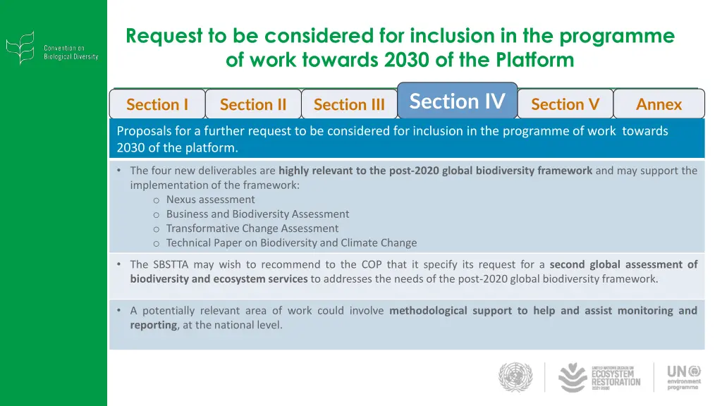 request to be considered for inclusion