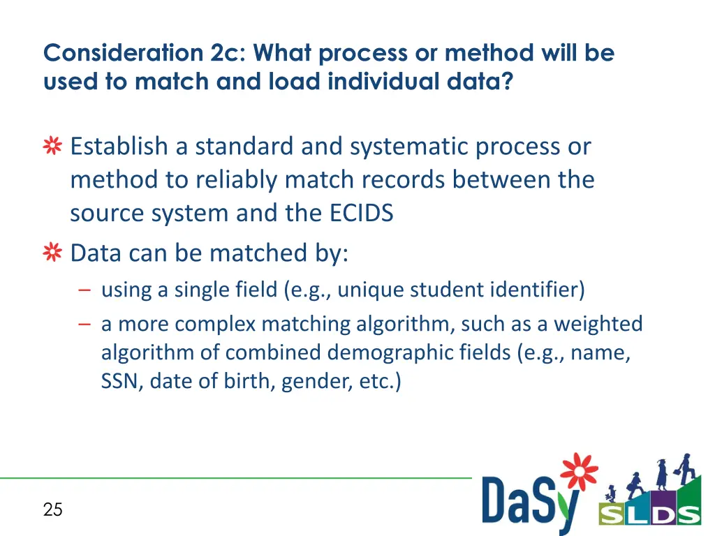 consideration 2c what process or method will
