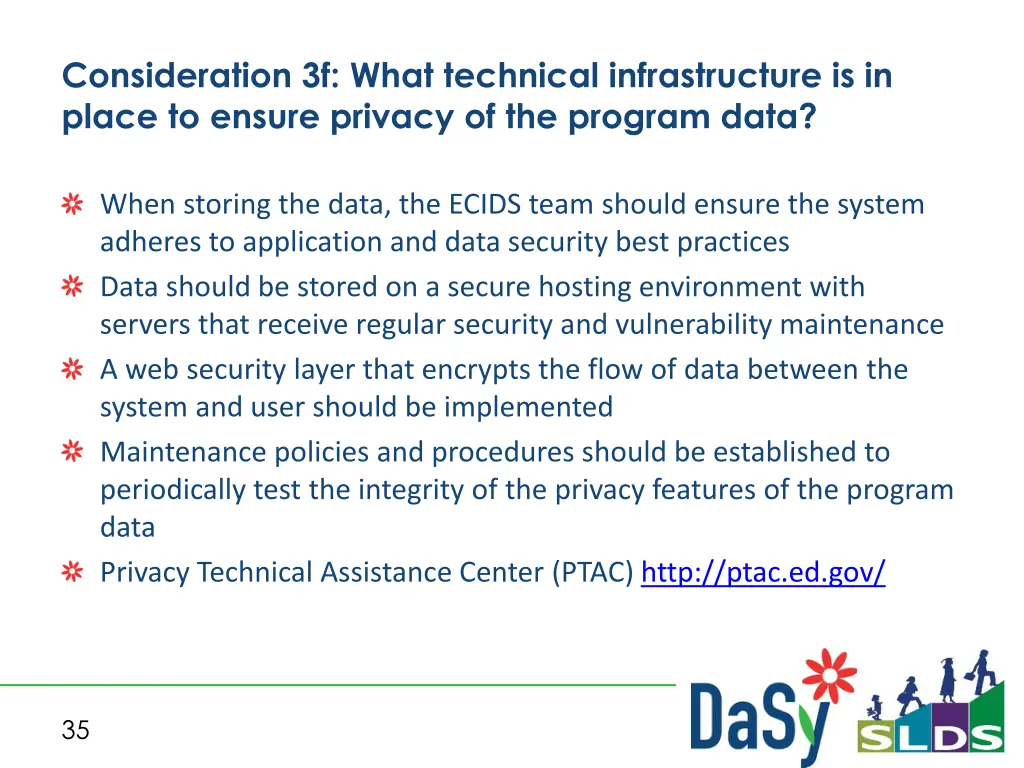 consideration 3f what technical infrastructure