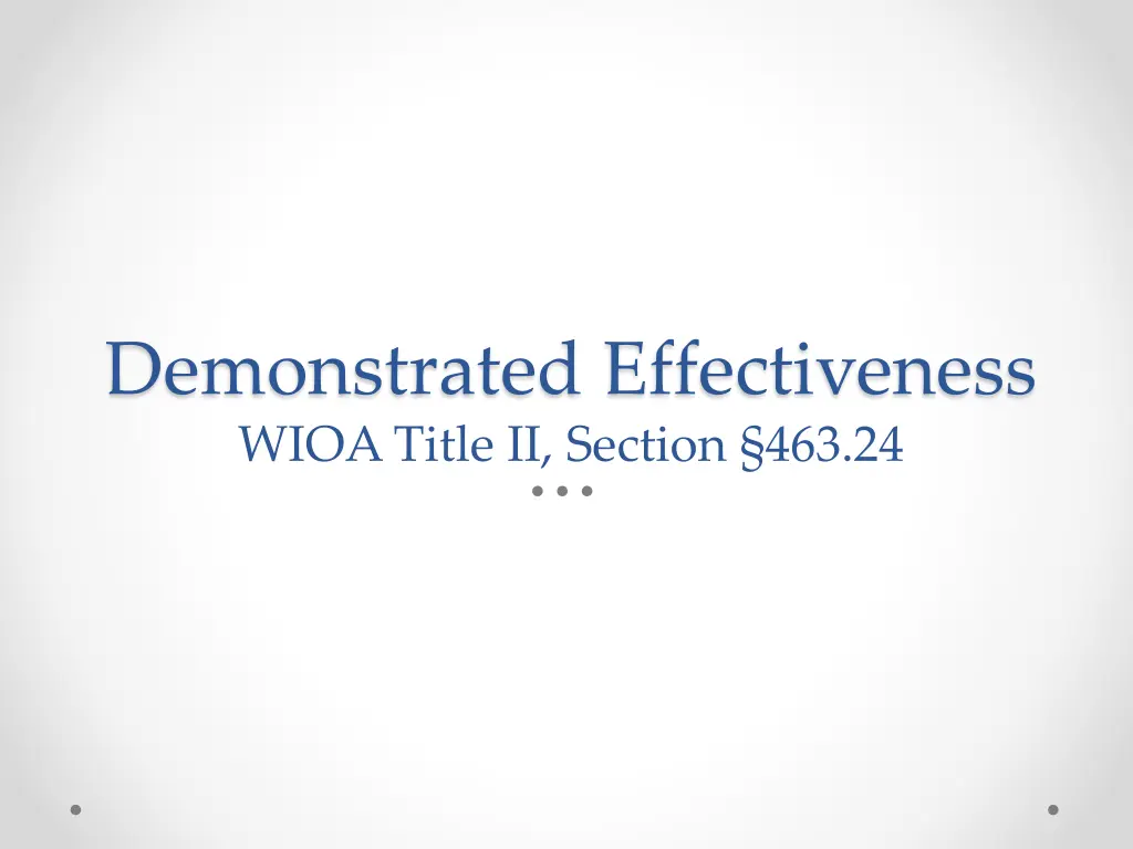 demonstrated effectiveness wioa title ii section