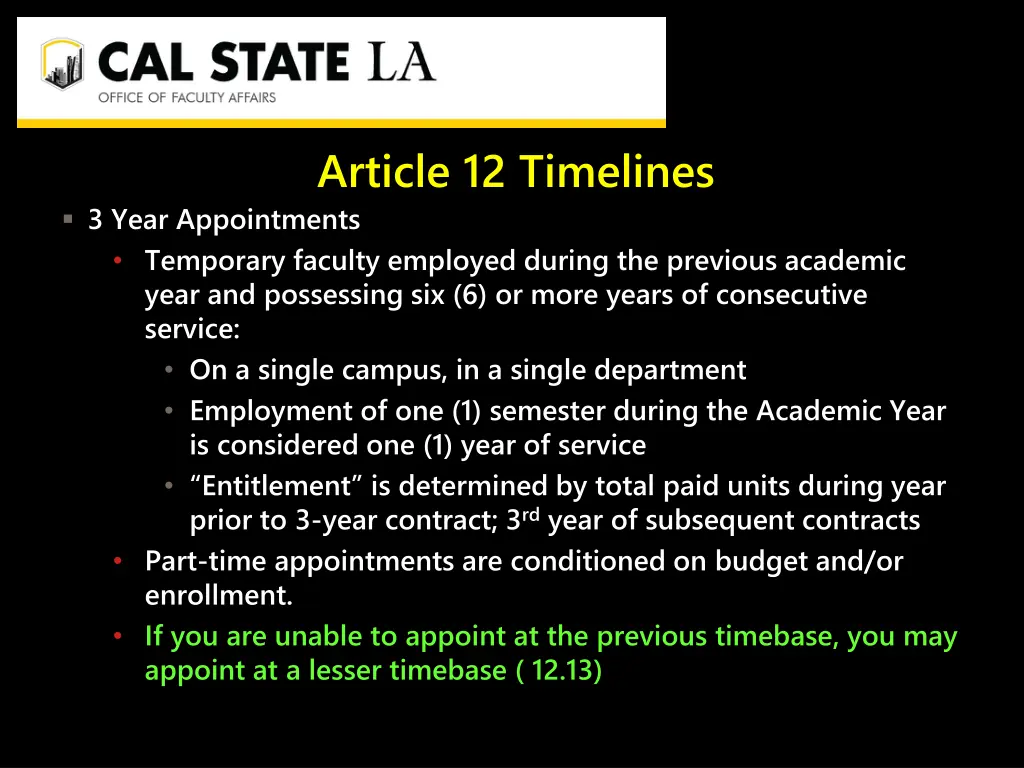 article 12 timelines