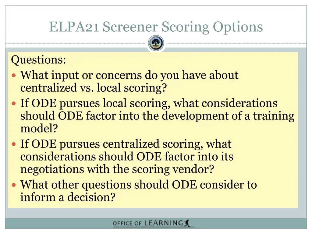 elpa21 screener scoring options 4