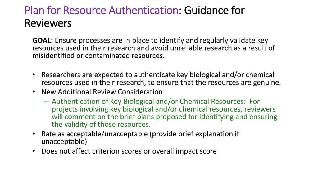 plan for resource authentication plan