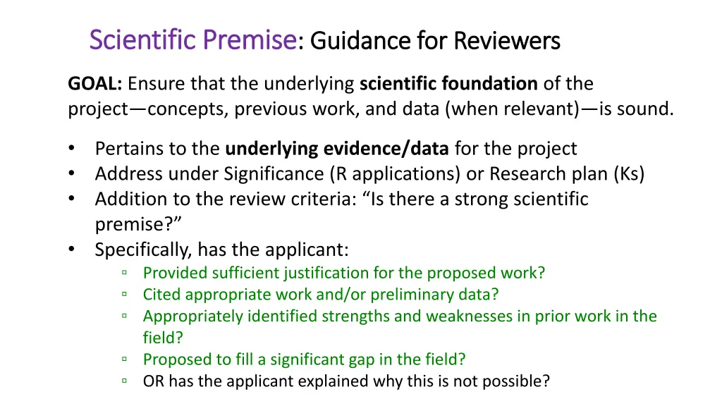 scientific scientific premise