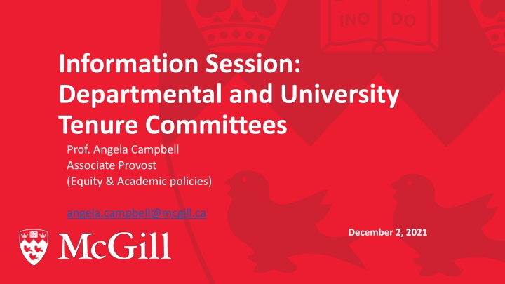 information session departmental and university