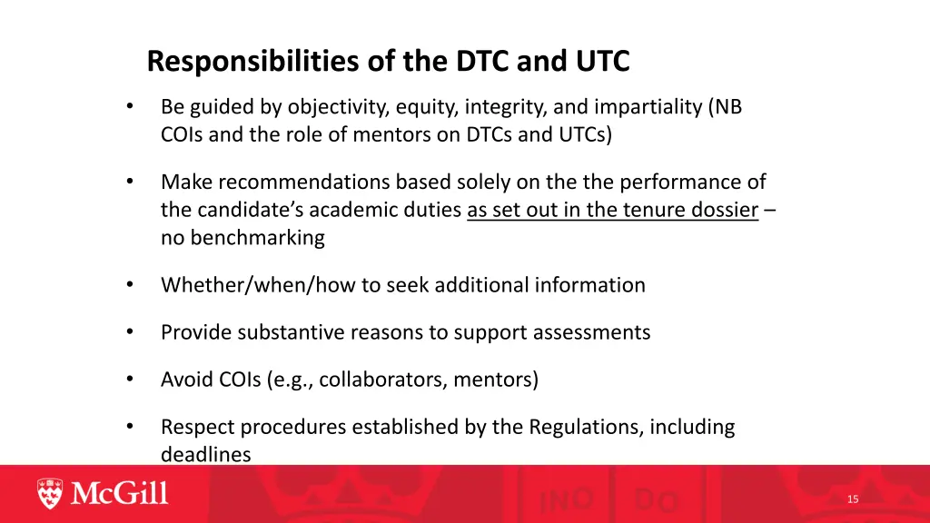 responsibilities of the dtc and utc